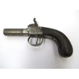 A mid 19th Century boxlock pocket pistol by Baker of London