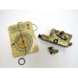 A WWI British Wilson of London gun sight Mk IV No. 1198 dated 1916. Brass body and fittings.
