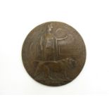 A WWI memorial plaque/death penny named to FREDERICK STANLEY COLBERT