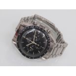 OMEGA: A rare Speedmaster Professional gent's stainless steel chronograph wristwatch, reference ST.