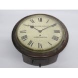An early 20th Century mahogany cased 12" dial clock with painted metal Roman dial signed Winlove