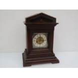 A late 19th/early 20th Century mahognay cased bracket clock of architcetural form,