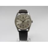 TISSOT: a Seastar Automatic steel cased gent's wristwatch with silvered dial,