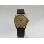 ROLEX: a mid 20th Century Oyster Perpetual gold plated and steel cased gent's wristwatch (steel