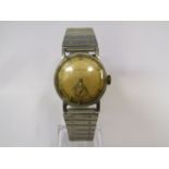 JAEGER-LECOULTRE: an early to mid 20th Century steel cased manual wind gent's wristwatch with