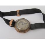 An early 20th Century 9ct gold lady's wristwatch (later bezel)