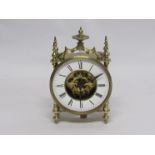 A late 19th Century French brass cased Farcot timepiece,