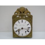 A late 18th/early 19th Century French comtoise clock with Roman enamelled dial signed Lapond