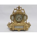 A 19th Century French japy Freres gilt and onyx mantel clock, the back stamped 6PH Mourey 65, 13300,