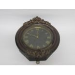 A late 19th Century mahogany French dial clock with 8 day movement,