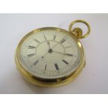 A late 19th/early 20th Century 18ct gold open faced chronograph pocket watch by Henry Pidduck &
