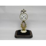 A 19th Century French clock under glass dome, back plate stamped Ch. Raffard, Paris P.