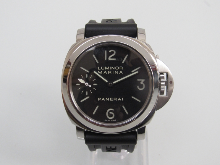 PANERAI: a Luminor 44 Marina gent's stainless steel manual wind wristwatch, ref.