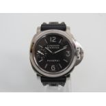 PANERAI: a Luminor 44 Marina gent's stainless steel manual wind wristwatch, ref.