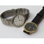 A Seiko Presage Titanium bracelet watch and a Raymond Weil quartz wristwatch (2)