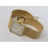 An 18ct gold mid 20th Century Consul lady's bracelet watch