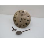 An early 20th Century single fusee clock movement with key,