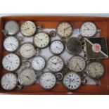 Nineteen assorted base metal open faced pocket watches