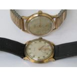 Two mid 20th Century 9ct gold cased Rotary Maximus gents manual wind wristwatches
