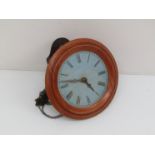 A Victorian and later postman's alarm clock (replaced dial and bezel) striking a coiled gong,