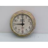 A mid 20th Century electric station dial clock signed Kent Station, Cork, case a/f,