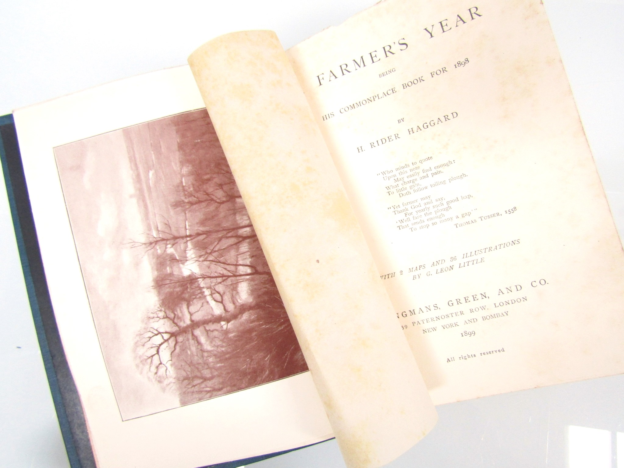 Henry Rider Haggard: 'A Farmer's Year', London, 1899, first edition, - Image 2 of 3