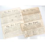 'The Diss Express', four late 19th Century Newspapers 1875-1899,