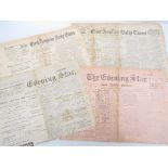 Two 'East Anglian Daily Times' Ipswich Newspapers, September 19 1914 & September 18 1934,