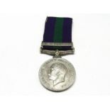 A George V General Service Medal (GSM) with N.W. Persia clasp named to 4736805 PTE. W. GREEN. Y.