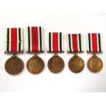 Five Four George V Special Constabulary Long Service Medals (crowned type) named to CHIEF S. C.