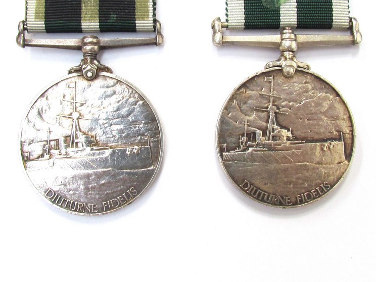 Two Royal Naval Reserve Long Service and Good Conduct Medals: Edward VII named to W. - Image 2 of 4