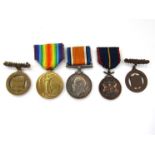 A WWI pair of medals named to 26256 PTE. J. HARVEY S. WALES BORD.