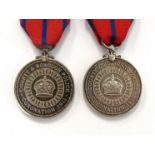 Two George V Coronation (Police- County and Borough) medals 1911 named to P.C. ALBERT HACKNEY BM.