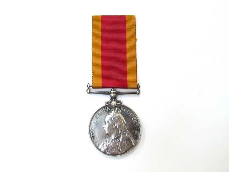 A Victorian China Medal (1900) renamed to J. BROWN STO. H.M.S.