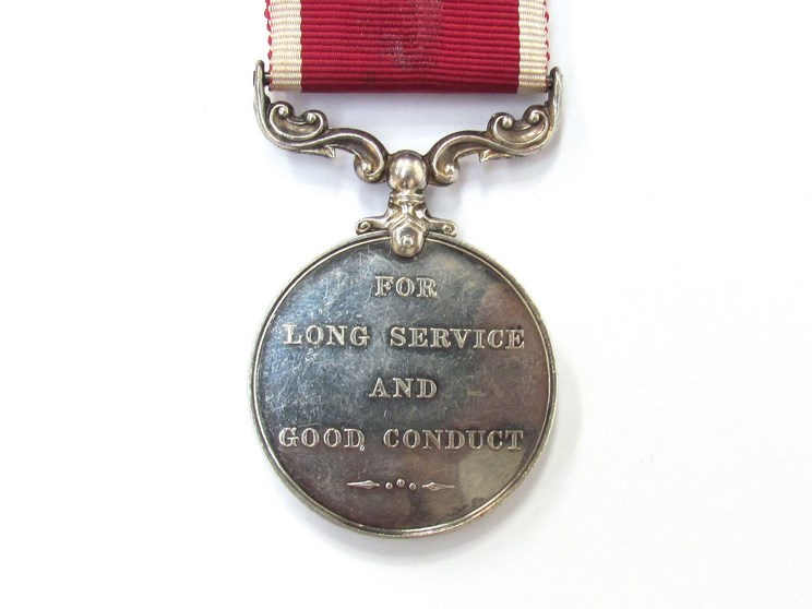 A George V Army Long Service and Good Conduct Medal with scrolled fixed suspender named to 1852193 - Image 2 of 3