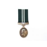 An EIIR Air Efficiency Award medal bearing lettering “Collector's Item”