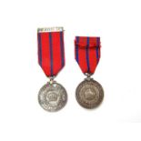 Two George V Coronation (Police) medals 1911: County and Borough Police named to P.C. F.