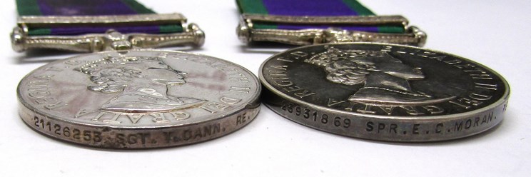 Two EIIR General Service Medals (GSM 1962-2007). One with Borneo clasp named to 21126253 SGT. T. - Image 2 of 2