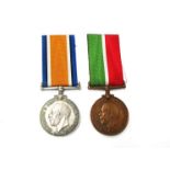 A WWI Mercantile Marine Medal pair. The war medal named to M.25274 J.H. HILL. 2 CK. MTE. R.N.