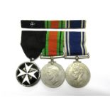 A WWII and later medal group of three consisting of The Most Venerable Order of the Hospital of