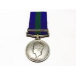 A George VI General Service Medal (GSM) with Palestine clasp named to 4743625 PTE. J.R.