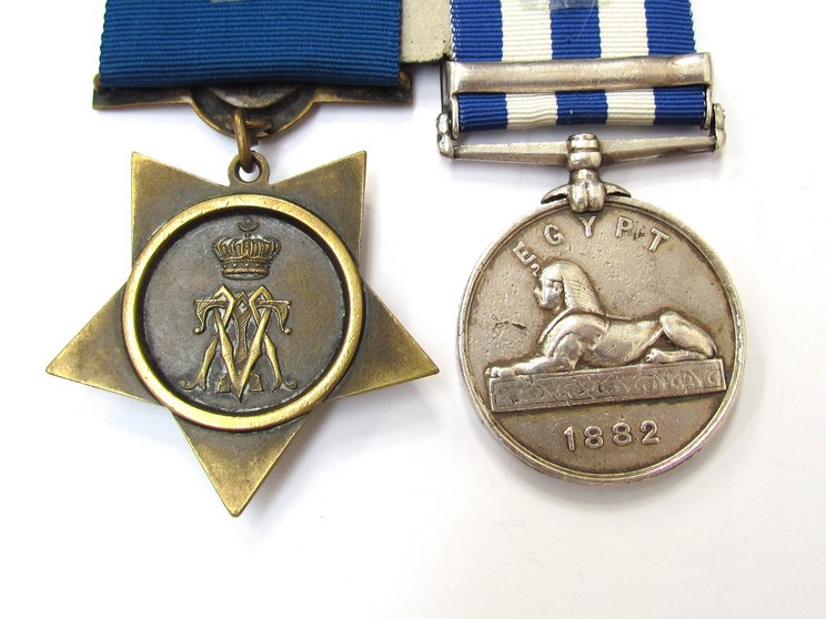 A Victorian Egypt Medal (1882) with Tel-El-Kebir clasp named to 12513 GUNR. E. - Image 2 of 3