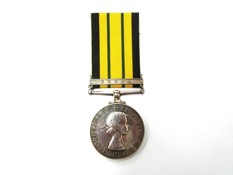 An EIIR Africa General Service Medal (1902) with Kenya clasp named to 23030424 FUS. T.H. EVANS R.N.