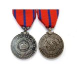 Two George V Coronation (Police) medals 1911: Metropolitan Police named to P.C. C. DAVIS. St. John.