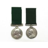 Two Volunteer Long Service Medals: Victorian, unnamed,
