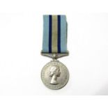 An EIIR Royal Observer Corps Medal named to CHIEF OBSERVER. F.W.