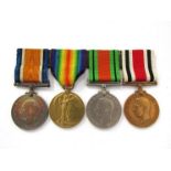 A WWI and WWII Constabulary medal group consisting of WWI War medal and Victory medal named to