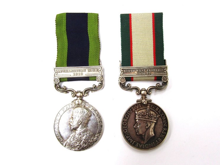 A George V India General Service Medal (1909) with Afghanistan N.W.F. 1919 named to 203623 PTE. A.