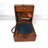 An oak and ply cased Beltona "Big Ben No.4" gramophone.