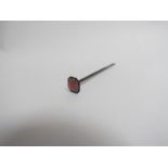 Marked Sterling a guilloche ended bobbin reel holder for a chatelaine,